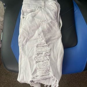 American eagle high rise ripped jeans